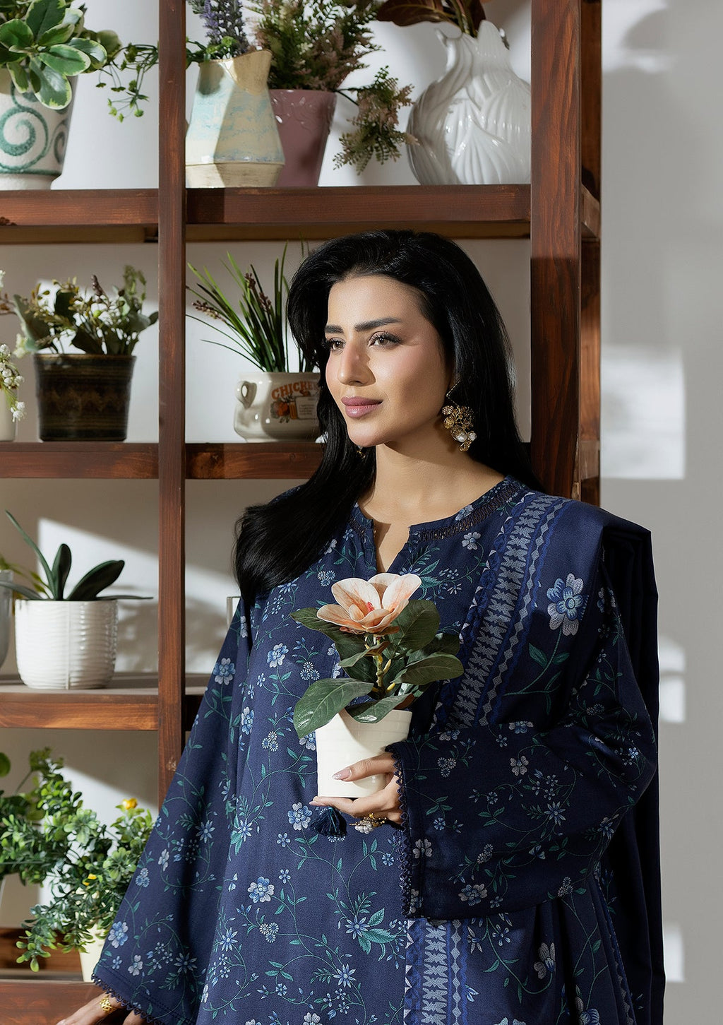 Printed Dhanak BT006605-BLU