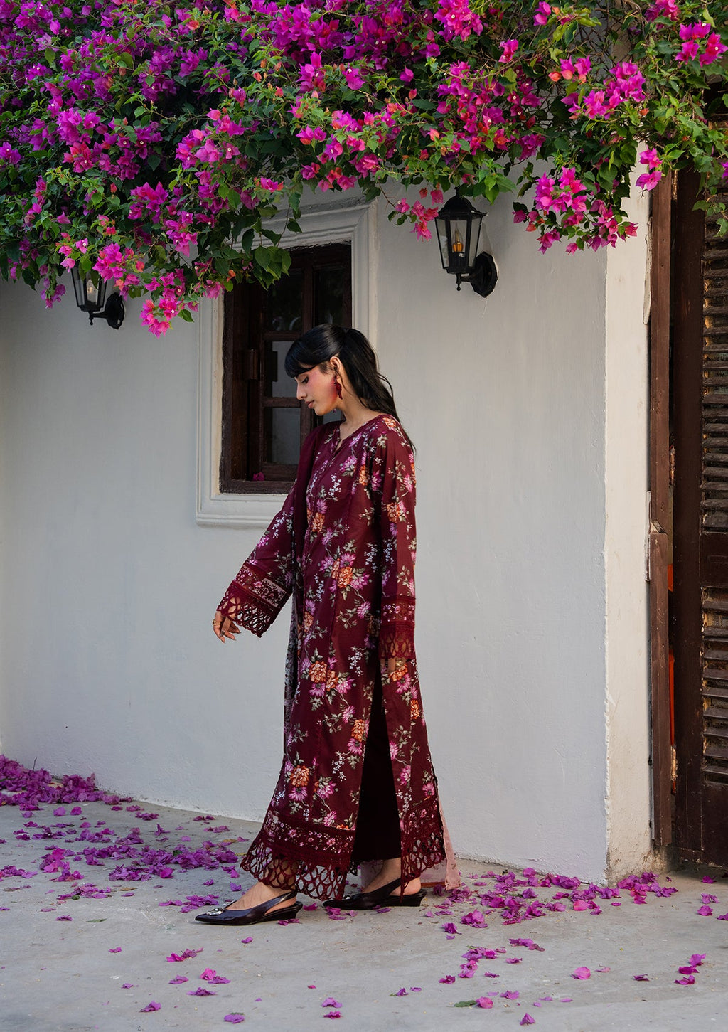 PRINTED EMBROIDERED Lawn BT006887-MRN