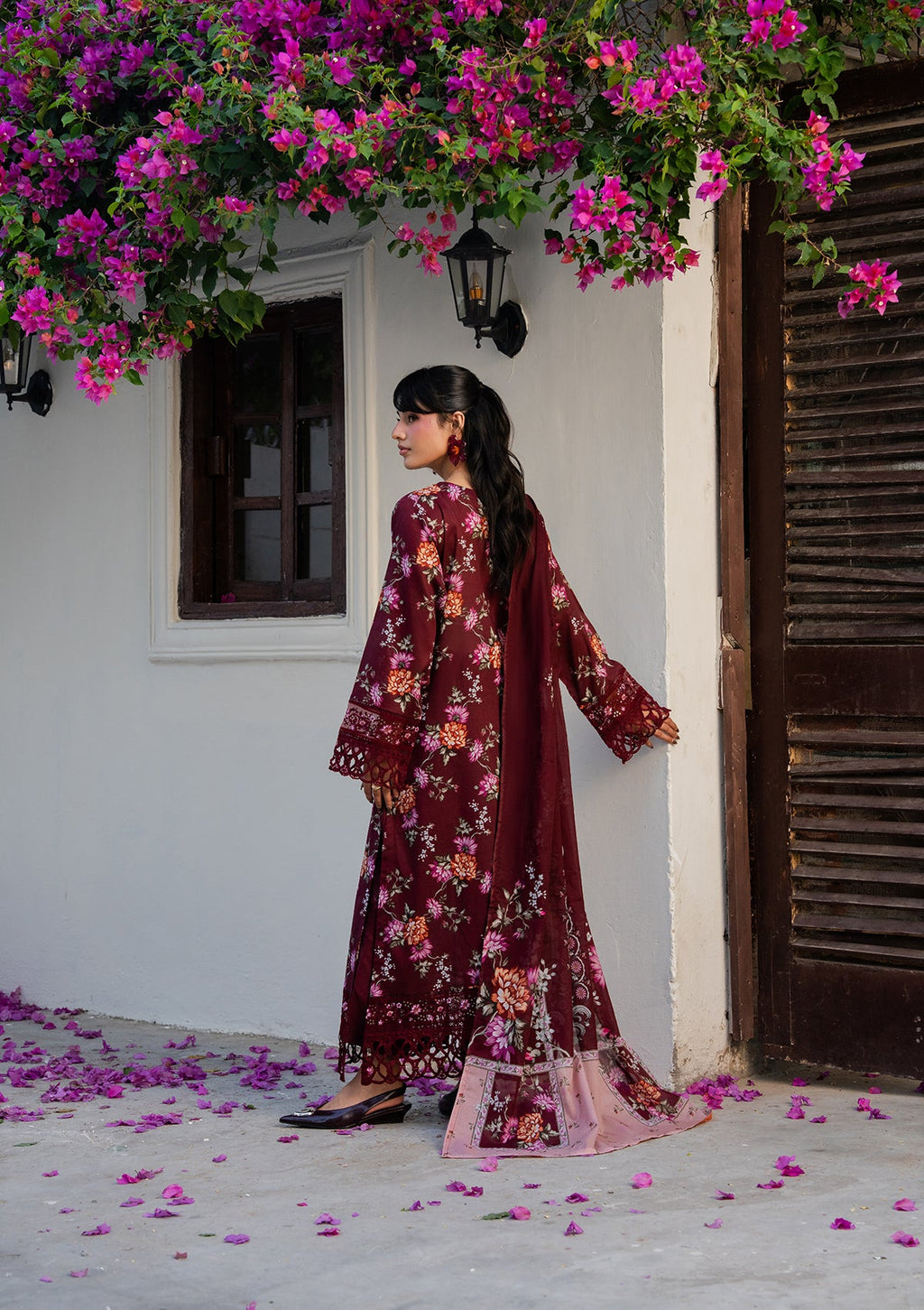 PRINTED EMBROIDERED Lawn BT006887-MRN